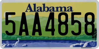AL license plate 5AA4858