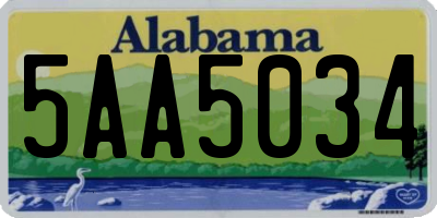 AL license plate 5AA5034