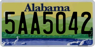 AL license plate 5AA5042