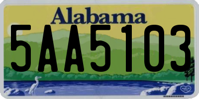 AL license plate 5AA5103