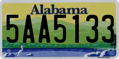 AL license plate 5AA5133