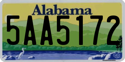 AL license plate 5AA5172