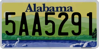 AL license plate 5AA5291