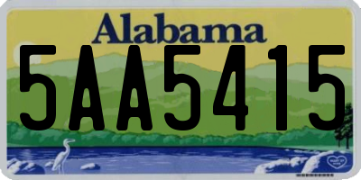 AL license plate 5AA5415