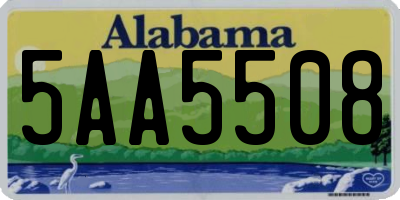 AL license plate 5AA5508