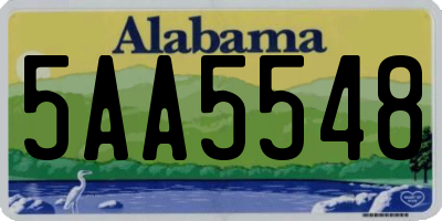 AL license plate 5AA5548