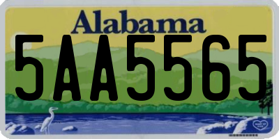 AL license plate 5AA5565
