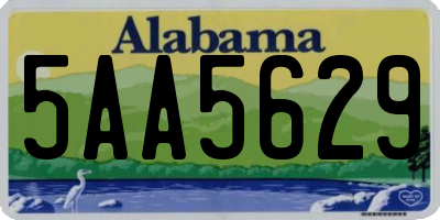 AL license plate 5AA5629