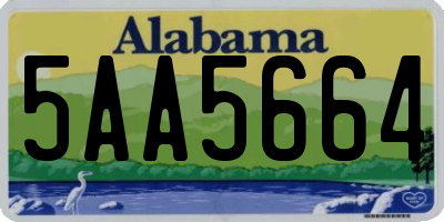 AL license plate 5AA5664