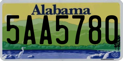 AL license plate 5AA5780