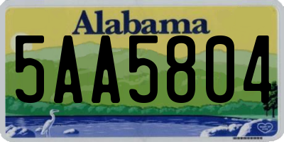 AL license plate 5AA5804
