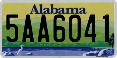 AL license plate 5AA6041