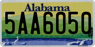 AL license plate 5AA6050