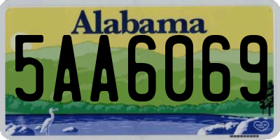 AL license plate 5AA6069