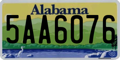 AL license plate 5AA6076