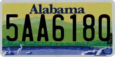 AL license plate 5AA6180