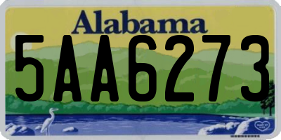 AL license plate 5AA6273