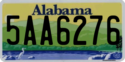 AL license plate 5AA6276