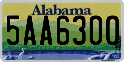 AL license plate 5AA6300