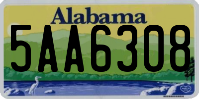 AL license plate 5AA6308