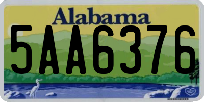 AL license plate 5AA6376
