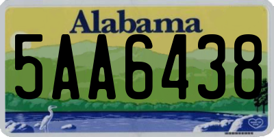 AL license plate 5AA6438