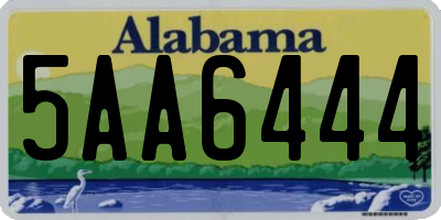 AL license plate 5AA6444