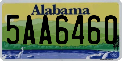 AL license plate 5AA6460