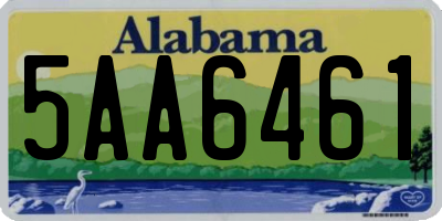 AL license plate 5AA6461