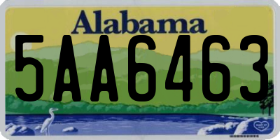AL license plate 5AA6463