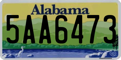 AL license plate 5AA6473