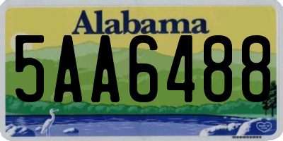 AL license plate 5AA6488