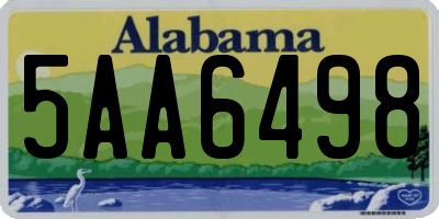 AL license plate 5AA6498