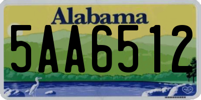 AL license plate 5AA6512
