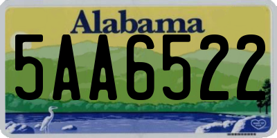 AL license plate 5AA6522