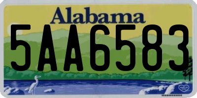AL license plate 5AA6583