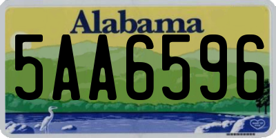 AL license plate 5AA6596