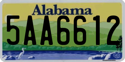 AL license plate 5AA6612