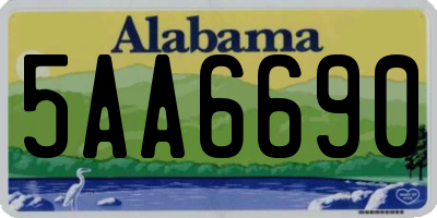 AL license plate 5AA6690