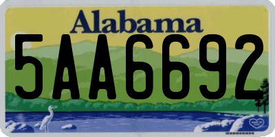 AL license plate 5AA6692