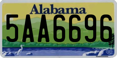 AL license plate 5AA6696