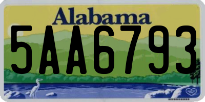AL license plate 5AA6793