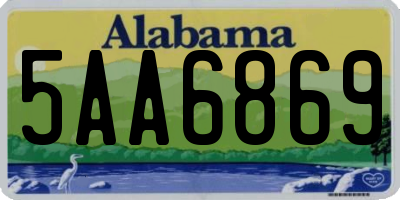 AL license plate 5AA6869