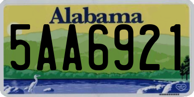AL license plate 5AA6921
