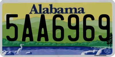 AL license plate 5AA6969