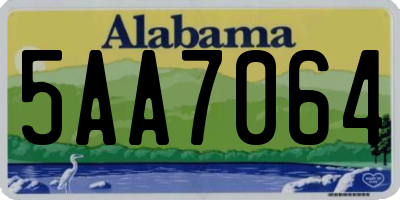 AL license plate 5AA7064
