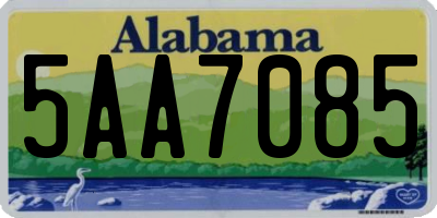 AL license plate 5AA7085