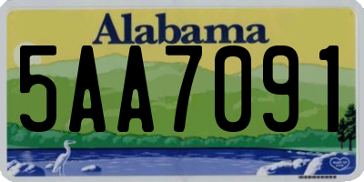 AL license plate 5AA7091