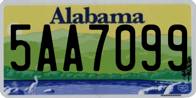 AL license plate 5AA7099