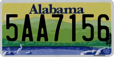 AL license plate 5AA7156